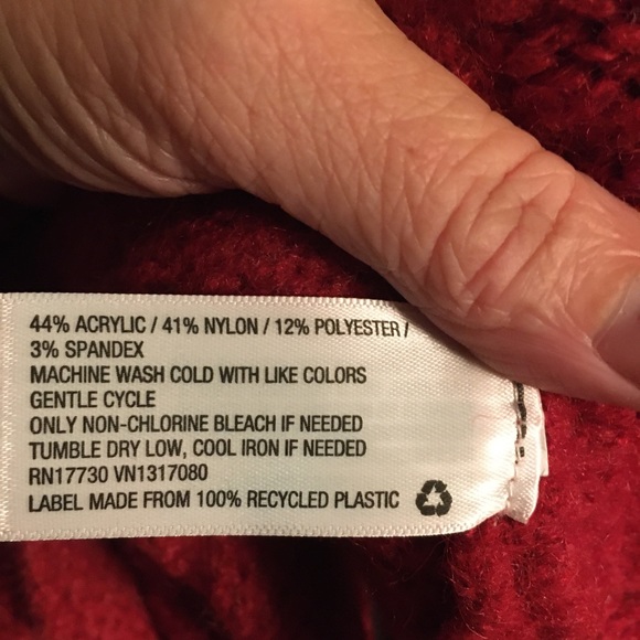 Crewneck Femme Pullover Sweater Red XS - Picture 7 of 11